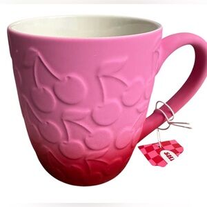 Pink Cherry Embossed Mug